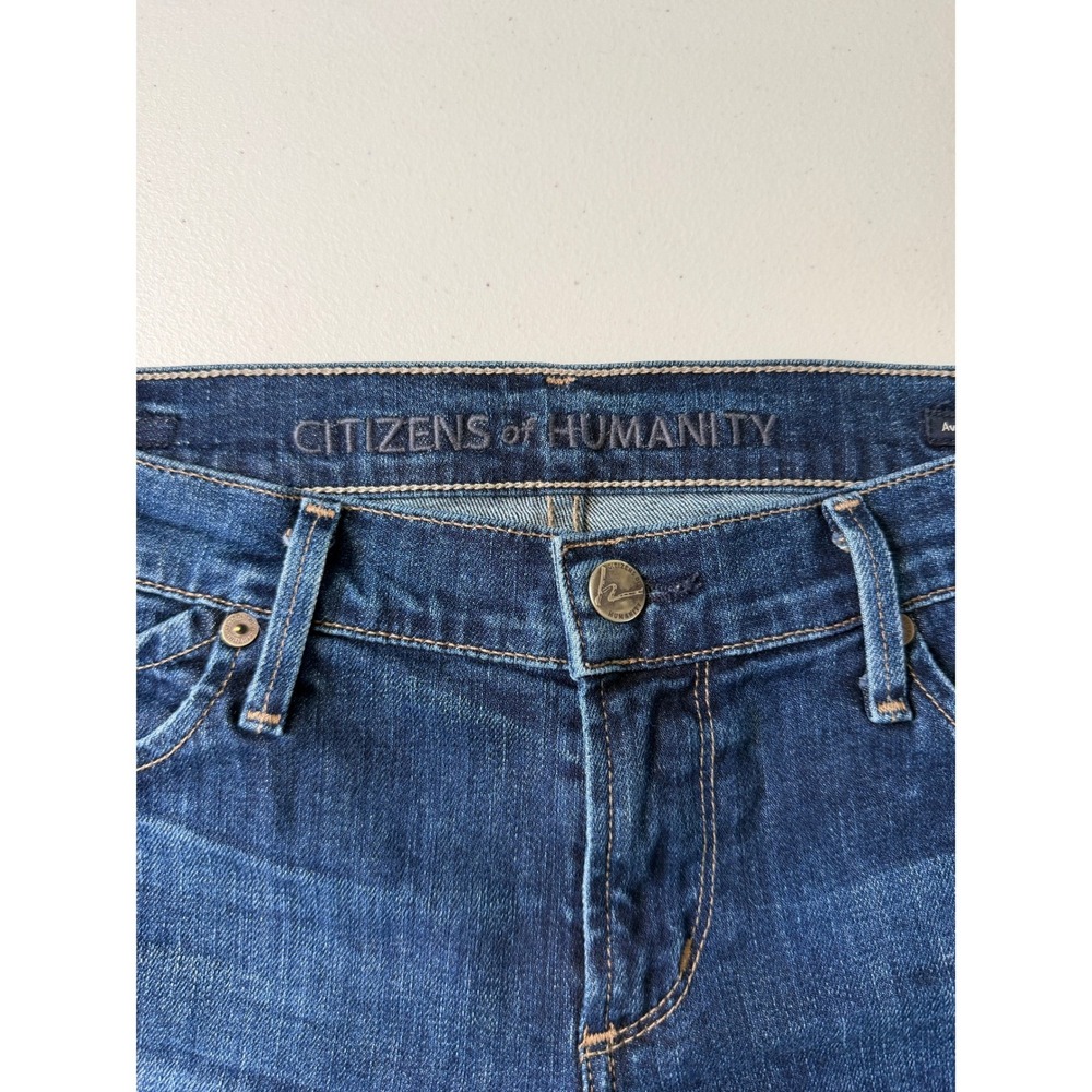 Citizens of Humanity Avedon Low Rise Skinny Jeans Dark Wash Blue Size 27 - Picture 10 of 11